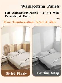 1pc Felt Arch Wall Sticker, Home Wall Transformation Felt Board, Wall Decor Padding, Headboard Wall Wrap, Suitable For Room Decoration, Storage Organization, Bedroom Sound Insulation, Wall Covering, Wall Transformation, Bedroom Headboard Anti-Collision, Room Graffiti Covering, Applicable To Bedroom/Study/Office/Dorm/Classroom Etc.