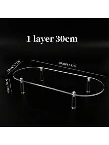 1 قطعة رف عرض متعدد الطبقات من الأكريليك الشفاف، حامل عرض للتماثيل والمجوهرات والمستحضرات التجميلية، حامل عطور، سهل التركيب