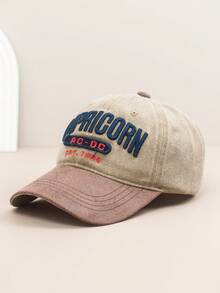 1pc Letter Embroidered Vintage Decoration Snapback Cap, Fashionable Street Style, Suitable For Spring/Summer