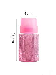 Luxury Nail Art Bottle - Crystal Embedded 8oz Squeeze Container For Salon & Home DIY (Acetone Not Allowed)