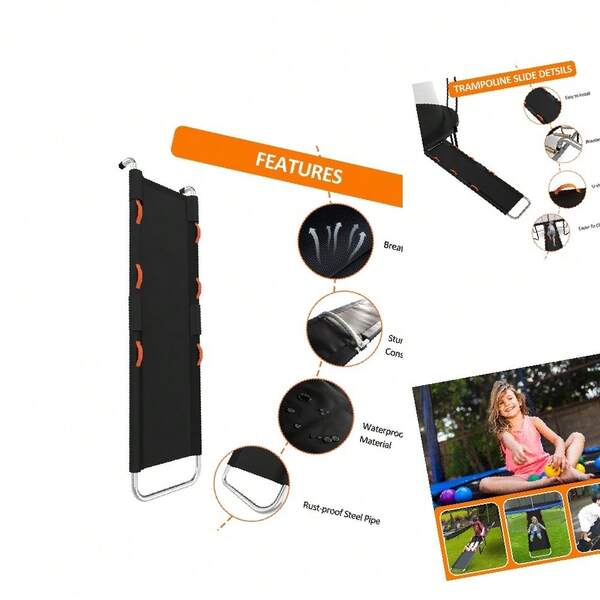 12 PCS Black Steel & Polyethylene Trampoline Screws, Bolts, Nuts & Spacers, 18" Rectangular Frame, 220 Lbs Capacity, For Teens