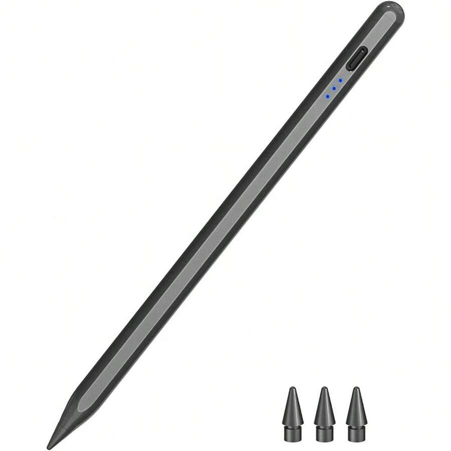 Tablet Stylus Aluminium Touch Screen Pen Drawing Universal For IPad Android Tablet Smartphone Computer Writing USB Charging Magnetic - Black - View 1