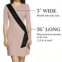 生日派对绶带 - 精美绶带 18 岁 21 岁 30 岁 40 岁 50 岁 60 岁 70 岁生日派对装饰及用品（黑色） - 黑色 - 查看 12