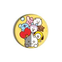 1个，防弹少年团周边徽章条，卡通可爱胸针徽章