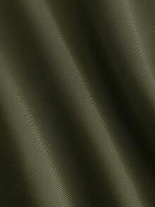 极简设计垂坠西装裤欧美风直筒休闲裤适合所有季节 - 軍綠 - 查看 3