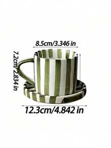 简约时尚咖啡杯碟、马克杯、玻璃杯、茶杯、节日礼物、家居装饰、厨房必需品 - 彩色 - 查看 2