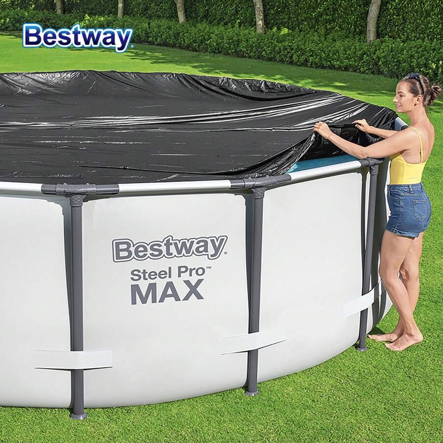 Bestway Bestway 58039/58038/58037/58036 18ft2in/15ft5in/12ft1in/10ft Winter Four Sizes Available Winter Pool Cover, Spa Cover For Patio Pool, Home Pool, Spa Supplies
