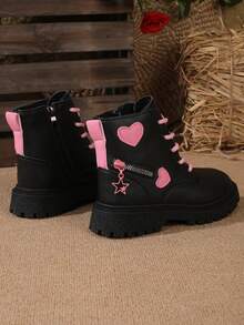 女童可爱靴子，儿童中筒短靴，女童防滑靴