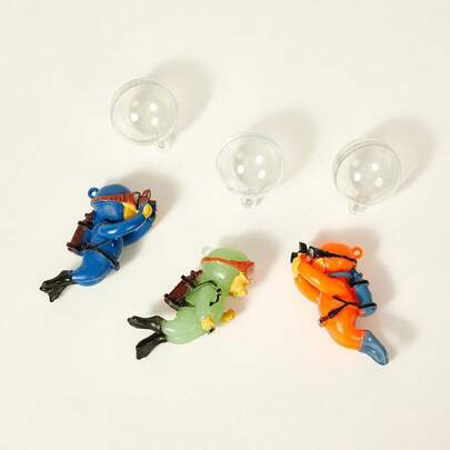 PETSIN Tượng thợ lặn bằng nhựa cho bể cá - Đồ trang trí thợ lặn nổi với bóng nổi, Đồ trang trí bể cá sáng tạo cho vật nuôi dưới nước, Phụ kiện cảnh quan dưới nước, Đồ trang trí bể cá cho gia đình, văn phòng, Đồ trang trí cảnh quan thủy sinh độc đáo