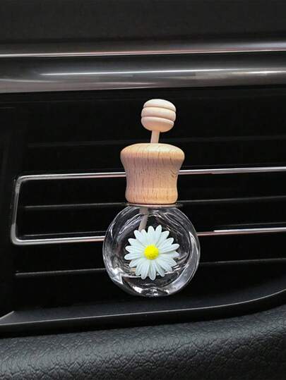 Daisy Perfume Bottle Car Air Outlet Aroma Bottle Clip Essential Oil Bottle Empty Bottle Car Interior Air Outlet Decoration
