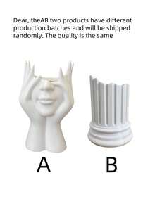 Office Supplies Desktop Multi-Functional Storage Pen Holder, Makeup Brush Holder, Decorative Marble Column-Shaped Pen Holder, Plastic Desktop Storage Box, Suitable For Pencils And BrushesRetro-Style Wooden Colored Pencil Case, Used For Storing Art Supplies, Brushes, Office Supplies, Desk Makeup Brush Storage Box - Multicolor - View 6