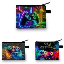 彩色红色/蓝色/黑色节日宇航员印花零钱包 - 休闲风格，涤纶材质 - 彩色 - 查看 2