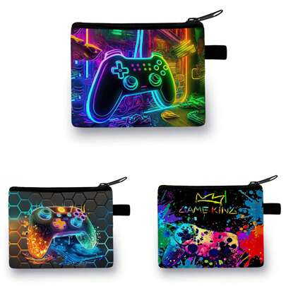 Coin Wallet In Colourful-Red/Blue/Black Festive Astronaut Printed Coin Wallet - Casual Style, Polyester Material