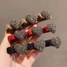 1 pieza Pinza para el cabello en forma de corazón delicada para mujer, accesorio de moda y elegante adecuado para peinar cabello grueso o fino, para uso diario