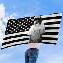 1pc Single-Sided Printed Tom Kaulitz Outdoor Decorative Funny Flag, Suitable For Bedroom, Customizable Wall Hanging, Personalized Home Decor - Black - View 6