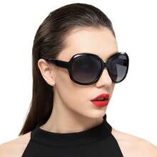 Fashionable Unisex Square Glasses - Oversized Black Plastic Frame Decorative Glasses For Women And Men, Fashion Accessories For Parties, Events, And Daily Wear - 黑色 - 查看 1
