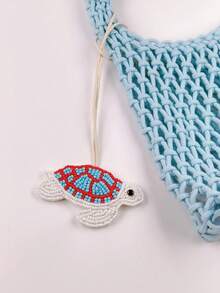 Encantos de bolso con temática de tortuga y estrella de mar, que incluyen estrella de mar de diamante, estrella de mar con cuentas, estrella de mar brillante, etc. Se pueden usar como encantos de bolso, llaveros de coche o como pequeños regalos para familiares, amigos y seres queridos en cumpleaños, días festivos y temporada de regreso a clases. - Multicolor - Ver 2