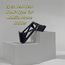 1pc Rear Seat Headrest Mounted Phone Holder, No Installation Required, Stable, Carbon Fiber-Plastic Composite Material, Fits All Vehicles & Smartphones, Rear Seat Entertainment & Navigation Accessory, Travel Essential, Car Gadget, Birthday/Daily Gift