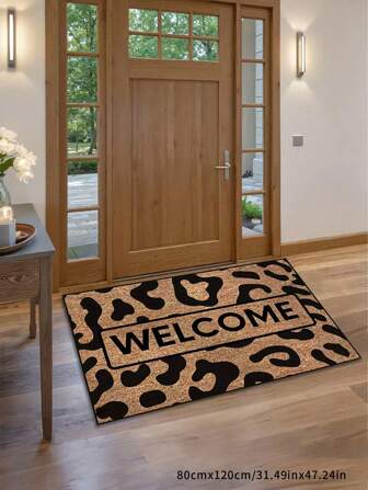 1pc Faux Stone Texture Welcome Doormat, Machine Washable Stylish Entryway Carpet - Suitable For Kitchen, Dining Room, Hallway, Doormat, Small Rug, Welcome Mat, Carpet, Mat, Outdoor Doormat, Kitchen Rug, Home Decor, Front Door Mat, Area Small Rug, Outdoor Mat, Home Decor, Area Rug, Garden Carpet, Washable Rug