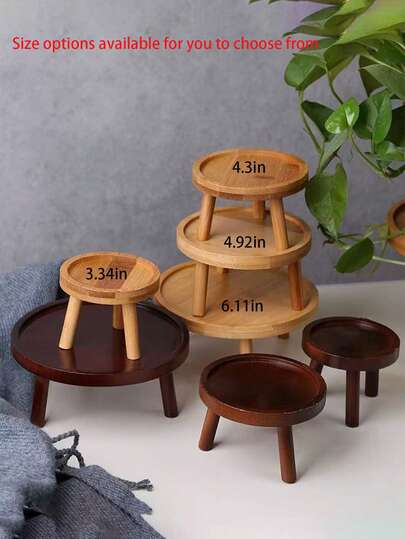 1 st. Träväxtställ, blomkruka, pall, hög pall, balkong, suckulenter, rund blomhylla för inomhus och utomhusbruk. 9 (var uppmärksam på storleken innan du beställer) (olika storlekar, se till att kontrollera om det är den storlek du behöver)