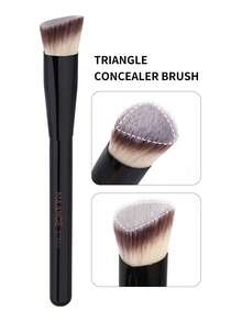 MAANGE 1/2/3件套扁平圆头粉底刷套装，带收纳盒，亲肤化妆刷旅行套装，女士及女孩礼物，包含粉底刷、遮瑕刷、腮红刷、修容刷、古铜粉刷、散粉刷等。