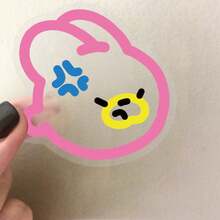 50Pcs Fashion Ins Cartoon Bubble Animal Transparent Stickers Cute Kawaii Colorful Lines Stickers Clear Aesthetic Sticker Pack PET Waterproof Stickers For Envelope,Water Bottle,Computer,Laptop,Phone,Luggage,Notebook,Fridge