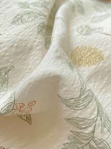 Juego de ropa de cama floral natural de Morandi, estilo nórdico minimalista, incluye 1 funda nórdica, 1 sábana plana y 2 fundas de almohada, sábana de unicolor, estampado de hojas de bosque, 100% poliéster, textura suave (sin relleno) - Marrón Mocha - Ver 10