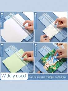 A4 Paper Cutter, Gift Packaging Cutter, Portable A3/A4 Paper Cutter, Simple And Precise Paper Cutter, Two-Way Paper Cutter, With Automatic Protection Cutter, Manual Scrapbook Cutter, Suitable For Home Office, DIY Of Students, Kraft Paper Cutting Of Scrapbook Photo Cards, Light Office Stationery In Six Scenes, Preferred For Returning To School As A Gift.