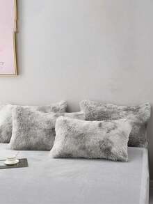 3件套灰色扎染貂绒床上用品套装，柔软舒适，适合卧室和客房 - 灰色 - 查看 7