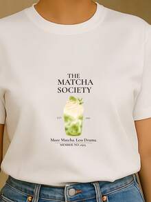 Matcha Shirt Front Print Aesthetic  With Saying  Organic Uni T-Shirt  Gift For Matcha Lovers - Blanco - Ver 1