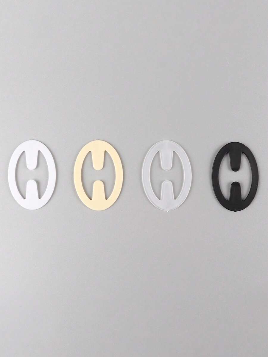 Multiple Pcs Oval Bra Strap Clips, Criss-Cross Adjustable Bra Strap Clips, Invisible Bra Strap Clips To Prevent Bra Slippage And Uplift Bust - Multicolor - View 1