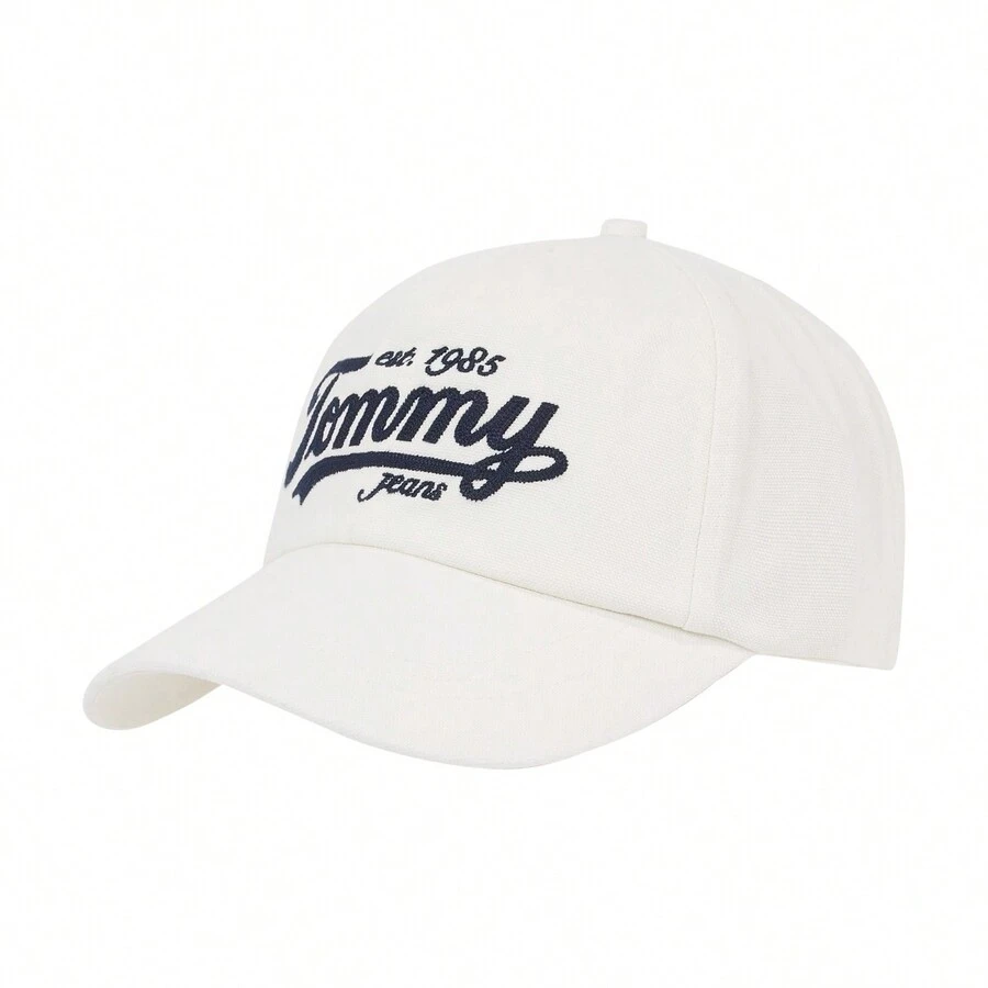 Tommy Hilfiger Logo Embroidery Unisex Baseball Cap White - White - View 1