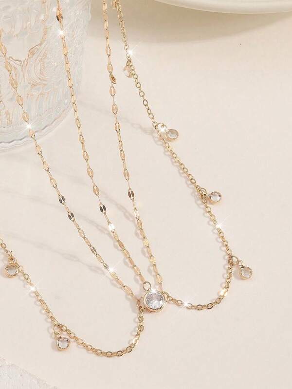 1pc Fashionable Bohemian Style Chain Rhinestone Pendant Headchain, Elegant Jewelry Suitable For Women Party, Festival & Daily Wear, Headpiece