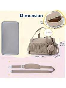 1 件婴儿尿布包、大容量手提包、旅行尿布包、带奶嘴袋的分娩医院包、带奶嘴盒的尿布手提包、旅行妈咪手提包 - 彩色 - 查看 2