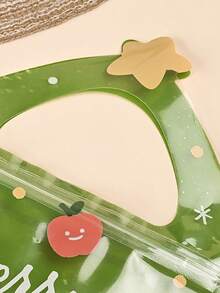 5/25/50 Festive Christmas Gift Bags With Green Handles – Durable Plastic Gift Bags Suitable For Candies, Chocolates, And Cookies – Featuring Santa Claus, Christmas Tree, And Snowflake Designs, Ideal For Festive Gift Packaging, Christmas Eve Treats, And Holiday Decorations Christmas Christmas Decorations Christmas Pajamas Christmas Gifts Christmas Decor