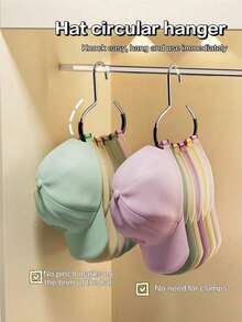 1/2/5/10/50pcs Random Colors Cap Storage Organizer, Dormitory Wardrobe Interior Hanging Cap Rack, Multifunctional Hat Display Holder - Multicolor - View 7
