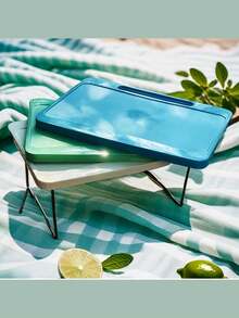 Foldable Portable Compact Table, Lightweight Plastic Multifunctional Table, Apartment, Home Desk, Suitable For Bedroom, Office, Camping And Travel-Space-Saving Design Without Assembly, Multi-Color Optional, Modern And Simple Style, Ideal Gift Compatible With Notebook Computers, Books And Snacks. - Multicolor - View 11