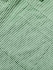 Men's Casual Solid Color Button-Up Long Sleeve Shacket, Autumn/Winter