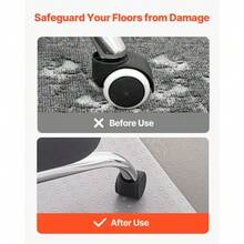 Office Chair Mat, 36 X 48-Inch Floor Protector For Carpeted Surfaces, Durable Plastic Mat With Studded Backing, Non-Slip Design, Easy To Maintain, Smooth Movement For Home Or Office Use - Default - View 4