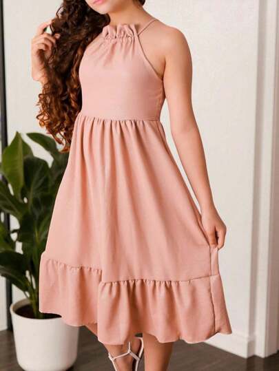 Vestido Infantil Feminino Longo Festa Primavera/Verão