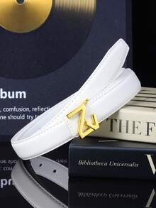 1/2pcs Internet Celebrity's Same Style Women's Belt Buckle Light Luxury Simple High-End Versatile Women's Belt New Design Belt