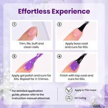 WHsHeria 0.5盎司14克6色凝胶指甲油套装彩色指甲油自有品牌UV凝胶半固化持久可剥凝胶指甲油面漆适合初学者女士 - 彩色 - 查看 4