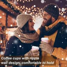 100pcs Pink Paper Cups With Gradient Design - Disposable, Reusable For Parties, DIY, And Holiday Celebrations, Perfect For Coffee, Drinks, And More, Holiday Party Supplies | Gradient Design Cups | Durable Paper Cups, Coffee Travel Mug