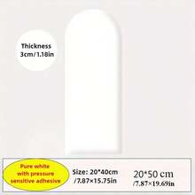 1pc 3cm/1.18in Thick & High Elastic Baby Wall Guard, Widened Solid Color Foam, Self-Adhesive Waterproof, Rounded Edge Arc Design Anti-Collision, All-Purpose Corner & Edge Protector For Nursery, Suitable For Daily Use