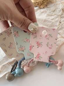 20/50pcs Cute Mini Flower Jewelry Display Card, Pink Hair Accessories Display Card Packaging, Small Business Supplies Organizer For Necklace, Bracelet, Hair Tie Packaging