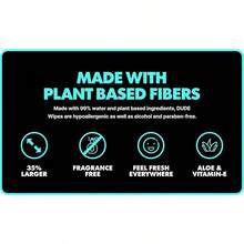 DUDE Wipes - Flushable Wipes Travel Pack - 6 Pack, 108 Wipes - Mint Chill Extra-Large Adult Wet Wipes - Vitamin-E, Aloe Vera, Eucalyptus, And Tea Tree Oils - Septic And Sewer  Butt Wipes - Không mùi thơm - Xem 2