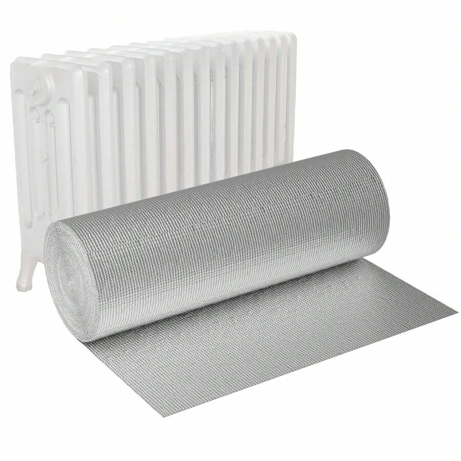 YUENFONG Insulation Foil Insulation Foil Double Aluminum Bubble Wrap Roof Insulation 1m X 10m/15m/30m X 3-4mm, Radiator Reflective Foil Insulation Foil Heat Retention (10㎡/15㎡/30㎡) - 銀色 - 查看 1