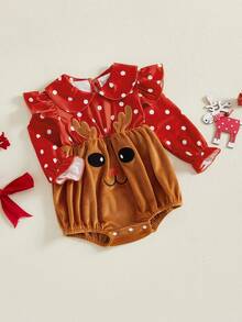 Newborn Baby Rompers - Reddish Brown - View 8