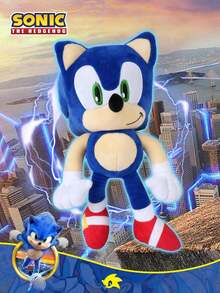 Sega 1件世嘉官方授权电影周边商品，高品质蓝色毛绒玩偶，灵感源自生日派对装饰