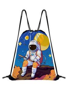 Drawstring Backpack, Durable Creative Pattern Drawstring Backpack For Travel, Fitness, Hiking